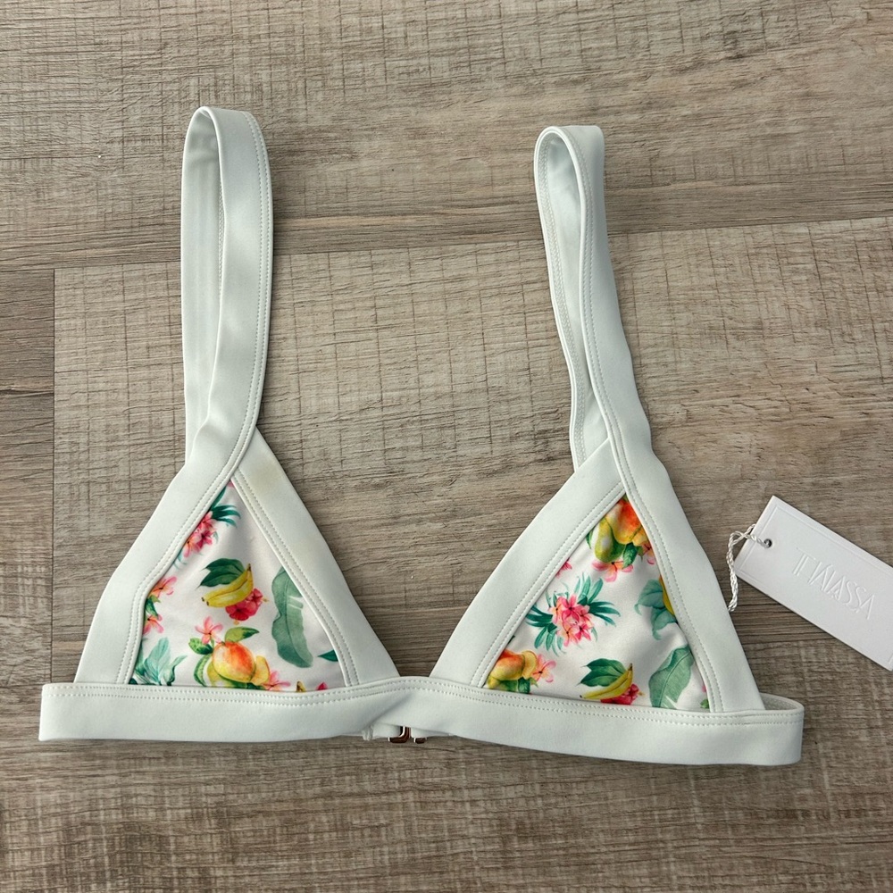 Floral Triangle Bikini Top